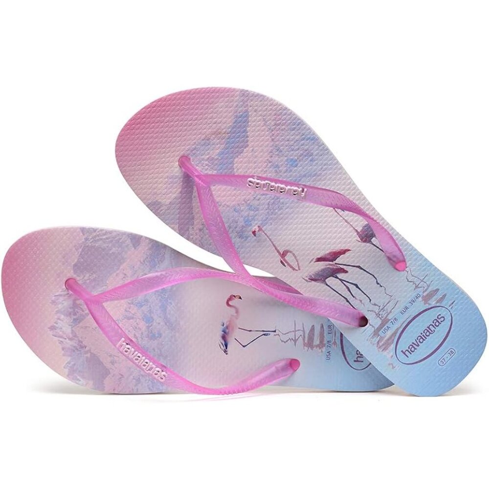 Havaianas Women's Paisage Flamingo Slim Flip Flops in Size 6
